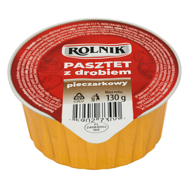 Pasztet z drobiem pieczarkowy 130 g Rolnik
